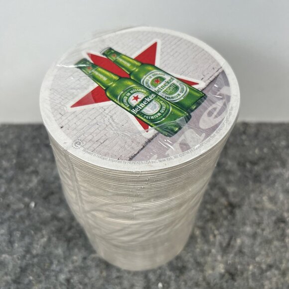 100 ct Heineken Paper Cardboard Coasters Double Sided - Your Star Shines in CT - Picture 1 of 6